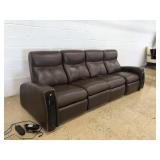 Power Reclining Leather Theater Sofa