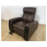 Power Reclining Leather Theater Seat