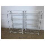 (2) White Shelving Units