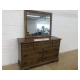 Maple Dresser & Mirror