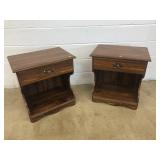 (2) Modern 1-Drawer Nightstands