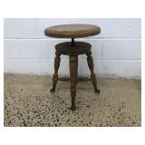 Oak Adjustable Organ Stool