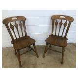 2 Wooden Dinette Chairs