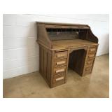 Vintage Oak Roll Top Desk
