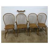 4 Reproduction Painted Windsor Chairs