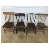 4 Misc. Antique Side Chairs