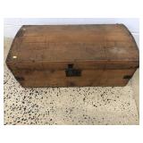 Vintage Wooden Dome-Top Trunk