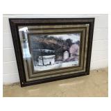 Large Cont. Framed Farm Scene