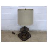 Cabin Form Table Lamp with Water Wheel