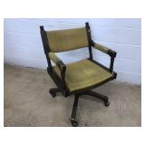 Vintage Rolling Upholstered Upholstered Chair