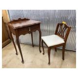 Telephone Table/Vintage Chair