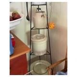 Metal Stand with multiple uses:  crocks/plants