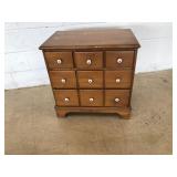 Modern 9-Drawer Wooden Chest