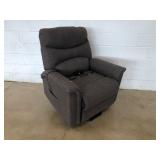 Gray  Upholstered Power Recliner