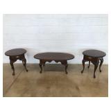 3 Pc. Mahogany Coffee & End Table Set