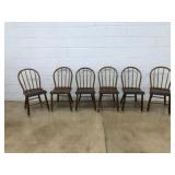 (6) Plank Seat Chairs