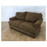 Brown Upholstered Loveseat