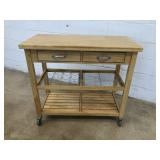Modern Maple Rolling Kitchen Server