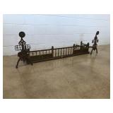 Ornate Metal Fireplace Set