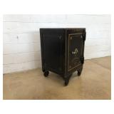 Vtg. Cast Iron Rolling Safe