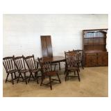 10 Pc. Modern Oak Dining Room Suite