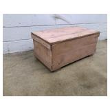 Vtg. Wooden Salmon Painted Trunk