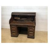 Oak Quarter Sawn Roll Top Desk