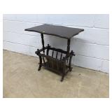 Mahogany Modern Magazine Rack Table