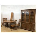 Contemporary 5 pc Oak Dining Room Suite