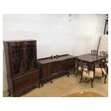 9pc Carved Mahogany Dining Room Suite