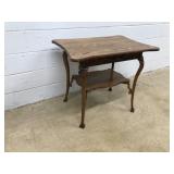 Refinished Oak Parlor Table