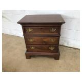 Pine 3-Drawer Chippendale Style End Table