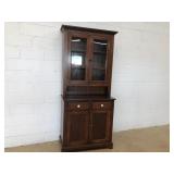 Antique 2 Pc. Step Back Cupboard