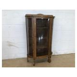 Oak Bow Front China Cabinet