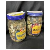 (2) Jars of Vintage Buttons