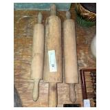 (3) Primitive Rolling Pins