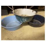 Agate and Enamelware Wash Basins