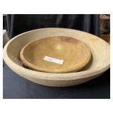 (2) Turned Wood Bowls