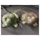 (2) Early Cast Metal Frogs