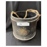 Paint Decorated Wooden Bucket