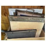 Assorted Picture Frames and Needle Point Sampler