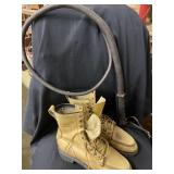 Field & Stream Work Boots, Vtg. Leather Whip