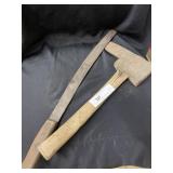 Vtg. Post Hole Axe & Corn Chopper