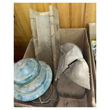 Coleman Small Heater, Toolbox, Wooden Miter Box