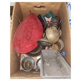 Vtg. Scale Scoop, Loaf Pan, Desk Light, etc.