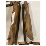 (2) Early Iron & Wooden Ice Skates