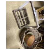 Vintage Berry Box Carrier & Wicker Basket