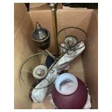 Double Student Lamp w/ Pleated Shades