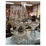 (4) Vtg. Fluid Lamps