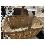Vtg. Woven Picnic Basket